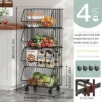 metallic kitchen storage rack