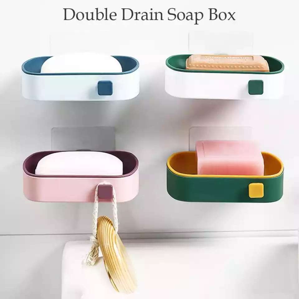 Wall Mounted Double Layer Soap Holde