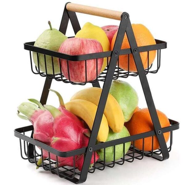 Metallic Fruit Rack