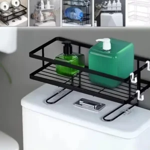 Over toilet storage rack black