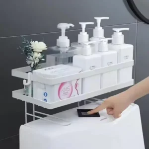 Single layer toilet shelf