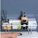Easy-to-install bathroom shelf
