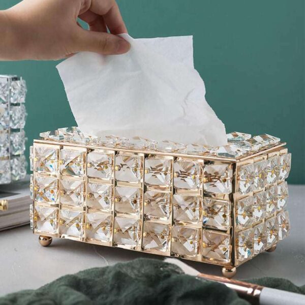 Crystal Glass Serviette Box