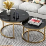 Marble effect round table