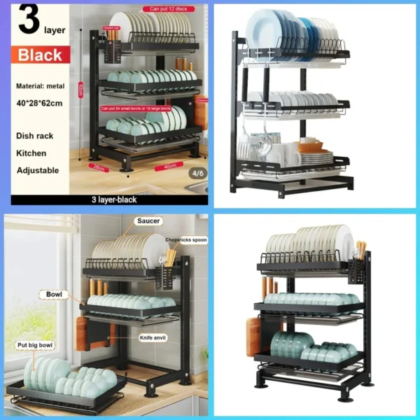 Dish Rack with Drainboard