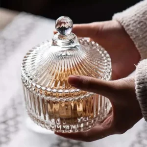Gold Glass Jewelry jar