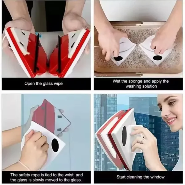 Double-sided glass cleaner