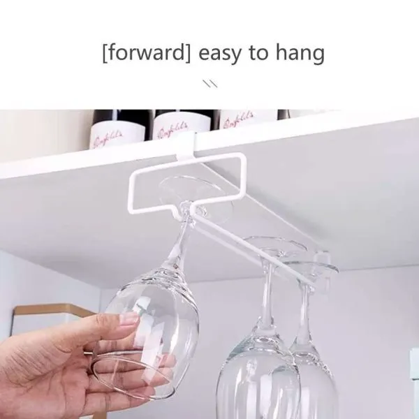 Under cabinet glass holder