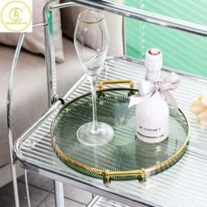 Golden handle kitchen tray