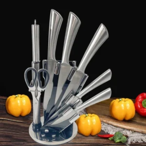 8pcs Heavy Stainless Steel Bass Knife Set 1 Stainless Steel Bass Knife Set