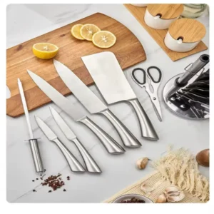Modern chef knife set with hollow handle
