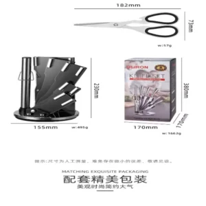 Modern chef knife set with hollow handle
