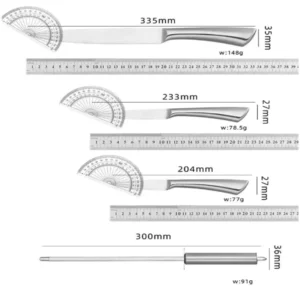 Modern chef knife set with hollow handle