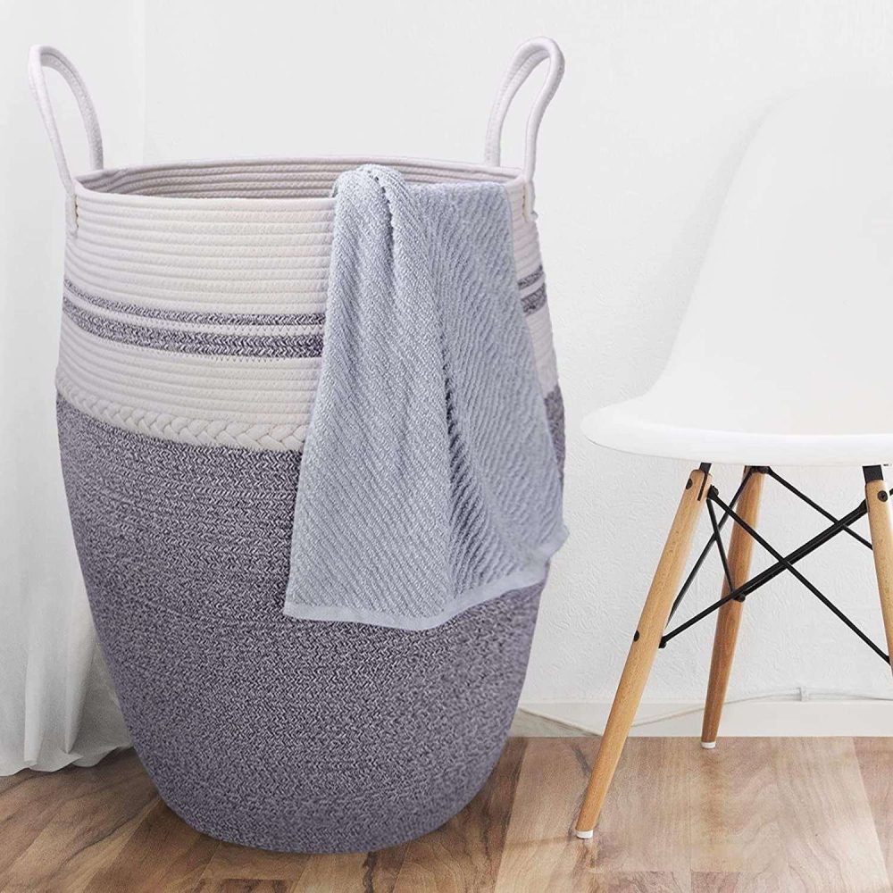 Large Woven Laundry Hamper Baskets