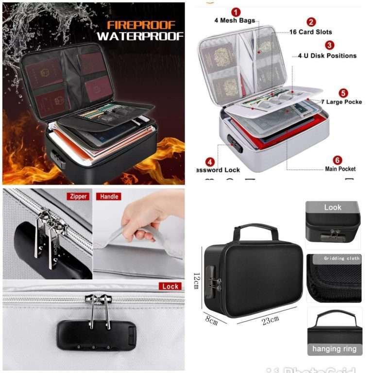 Fireproof/Water Resistant Documents Organizer