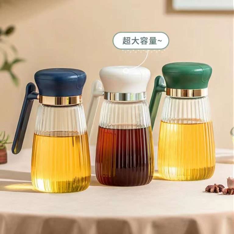 Nordic Oil Jar  🔅 Capacity 550ml 🔅 Material ABS and glass 🔅 Autoflip design 🔅 Easy to clean 🔅 Leak proof