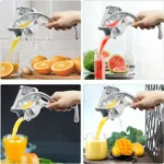 Stable manual juicer with rubber base