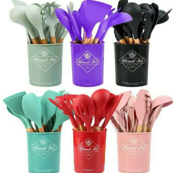 12pcs Silicone Spoons Set