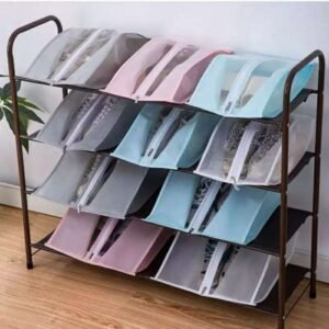 Travel Zipper Dust Boot Bag -Slipper Shoe Storage Bag -Dust Cover For Sundries Solid Color Moisture Resistant Shoe Bag