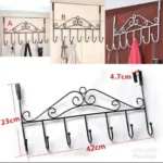 Metal door hook organizer