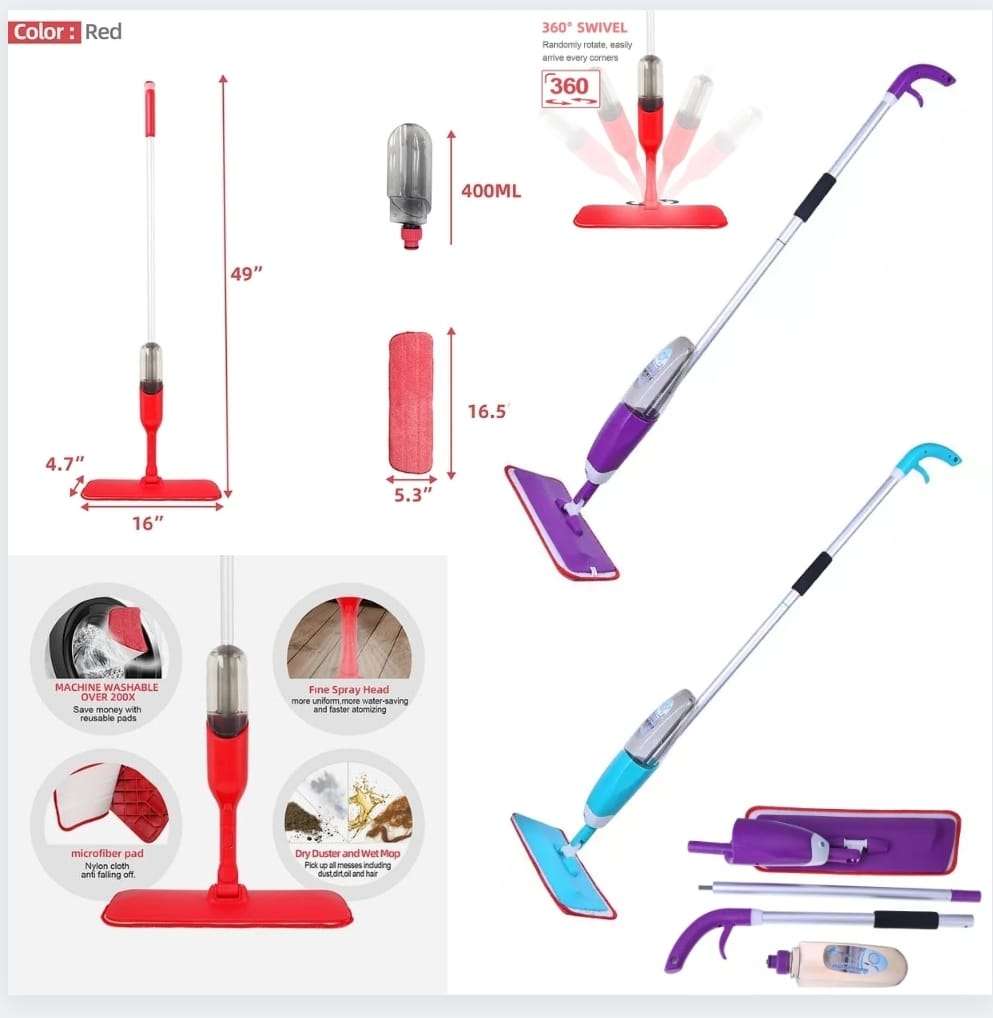 Spray Mop with 360 Degree Handle Mop 