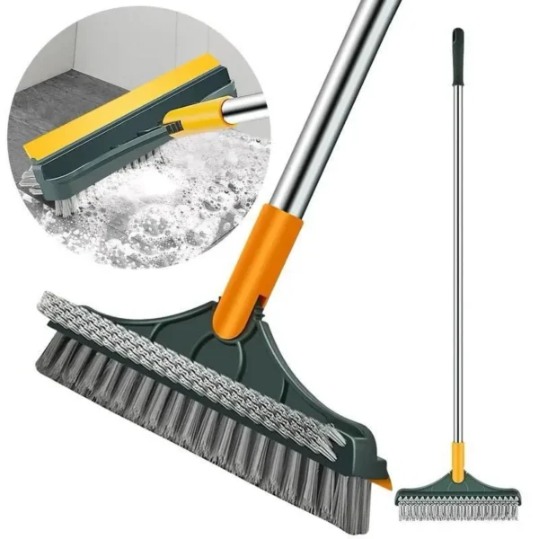 V-shape broom and squeegee