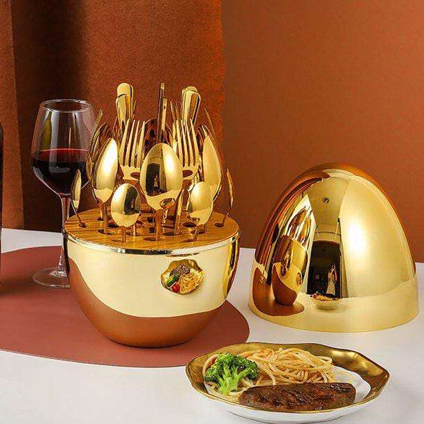 Mood Egg 24Pcs Gold Cutlery Set 