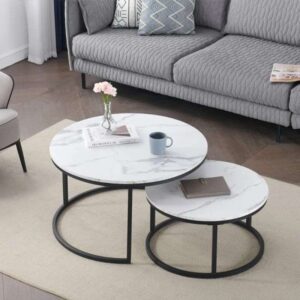 Nesting Table with Black Stands