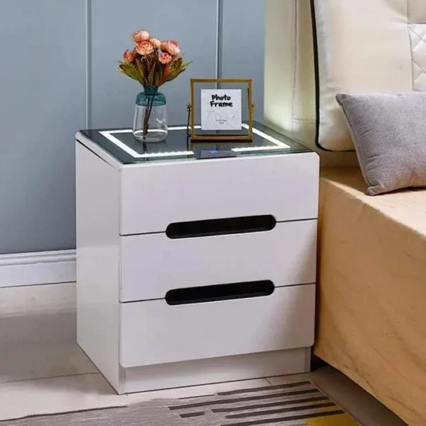 Bedside Table with LED Light