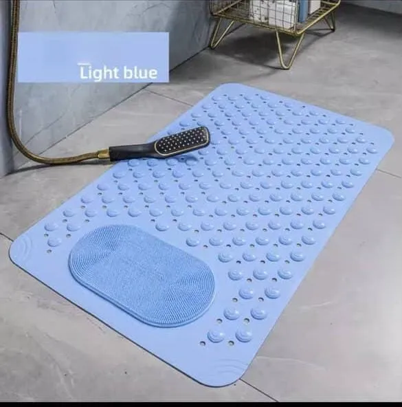 Water absorbent bathroom mat