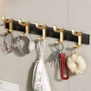 Wall Mounted Black Gold Aluminum Hanging Rack