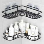 Bathroom corner rack Colour: Black & white.