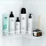 Bathroom corner rack Colour: Black & white.