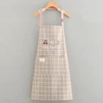 checked floral apron