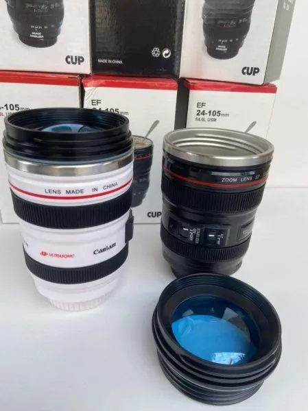 Camera lens mug