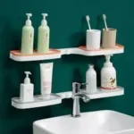 no drill bathroom shelf