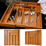 Organic bamboo storage tray