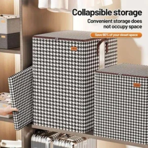 Houndstooth storage bins