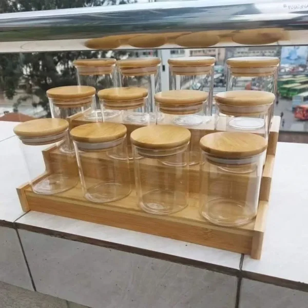 12pcs spice jars with stand