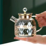 Diamond Texture Surface Glass Kettle