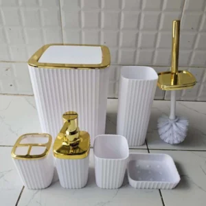 Gold ring bathroom accessories