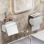 Wall-mounted toilet paper holder
