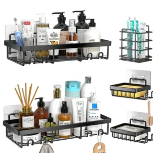 Rectangular shower caddy shelf