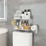 Bathroom shelf with tissue holder