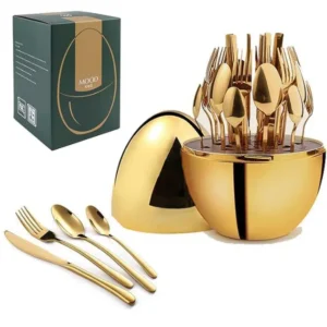 Egg-Shaped Cutlery Set