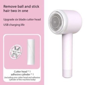 2 in 1 Electric Lint Remover Hairball Trimmer Clothes USB Rechargeable Sweater Shaver Hairball Sticky Roller