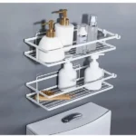 Wall-mounted shower caddy