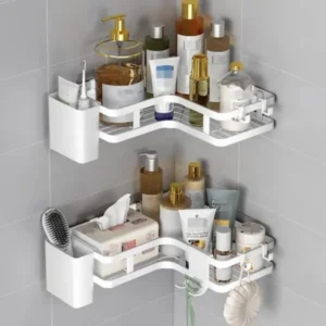 Corner shower storage caddy