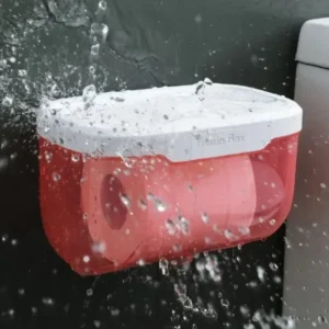 Self-adhesive plastic tissue holder