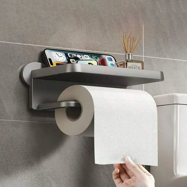 Wall mounted tissue storage rack